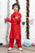 HANUMAN RED SILK KURTA SET